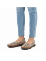 Béžové lodičky na klínku Sergio Leone PB291