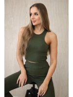 3dílná souprava Vřesoviště halenka, top a legíny hnědá + cappuccino 3dílná souprava Vřesoviště halenka, top a legíny hnědá + cappuccino