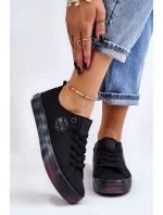 Dámské tenisky s barevnou platformou Big Star LL274239 Černá Dámské tenisky s barevnou platformou Big Star LL274239 Černá