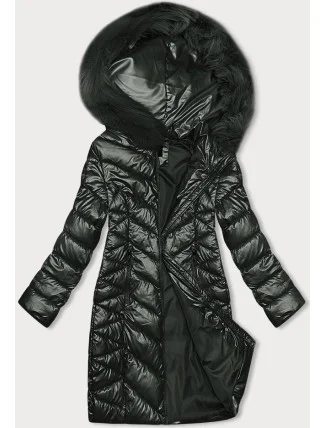 Prošívaná dámská zimní bunda v army barvě J Style (16M9100-136) Prošívaná dámská zimní bunda v army barvě J Style (16M9100-136)