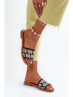 Dámské černé sandály na ploché podrážce Traivea