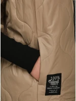 Dámská prošívaná přechodová bunda velbloudí barvy FashionStreet TY5543