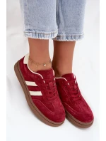 Dámské semišové tenisky na platformě bordové Sylviona