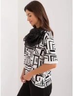 Dámská halenka LK BZ 509697.27 Ecru s černou - FPrice