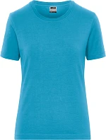 Daiber JN 1801 Dámské pracovní tričko z bio bavlny - Solid 02.1801 turquoise