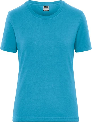 Daiber JN 1801 Dámské pracovní tričko z bio bavlny - Solid 02.1801 turquoise