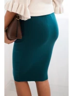 Dámská sukně z elastického viskózového úpletu mořská