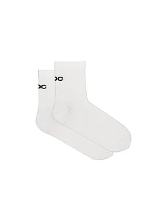 Cyklistické ponožky POC Cadence Road Short Socks, bílé