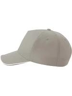 Atlantis Headwear Recy Five Piping 5 panelová sandwich kšiltovka 33.0282 grey/white