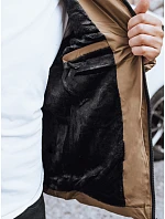 Pánská prošívaná zimní bunda s kapucí FashionStreet camel TX5067