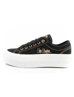 Lee Cooper dámská sportovní obuv na platformě černá se zlatými dámskými teniskami