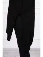 Zateplená mikina s bočními rozparky černá Zateplená mikina s bočními rozparky černá