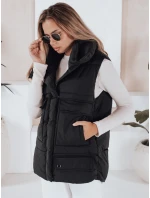 Dámská vesta nadměrné velikosti OMALIS černá FashionStreet TY3286