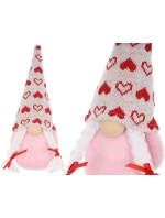 TRPASLÍK TRPASLÍK 20CM DEKORACE VALENTÝNSKÁ DÍVKA RŮŽOVÁ