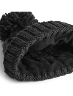 Beechfield B 480 Melanžová pletená čepice s bambulí 53.0480 black