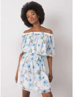 Šaty LK SK 508208.65P bílá a modrá Šaty LK SK 508208.65P bílá a modrá