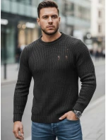 Pánský tmavě šedý svetr FashionStreet WX1990