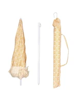 PLÁŽOVÝ A ZAHRADNÍ SLUNEČNÍK SE STŘAPCI 174 CM ŽLUTÝ