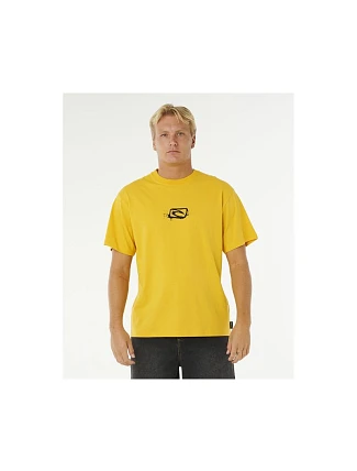 Pánské tričko RIP CURL Medina Inner Vision Spray Tee, žluté Pánské tričko RIP CURL Medina Inner Vision Spray Tee, žluté