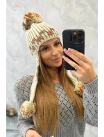 Dámská klapka na uši Nadia K321 béžová Dámská klapka na uši Nadia K321 béžová