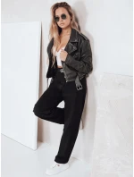 Dámské široké černé džíny FashionStreet UY2760