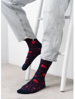 Vzorované pánské ponožky Steven art.136 Srdíčka