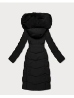 Černá dámská zimní bunda s kožešinovým panelem S'West (B8525-1)