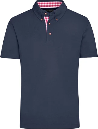 Daiber JN 716 Pánské piqué polo v tradičním krojovém stylu 02.0716 navy/red white