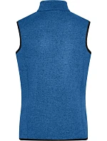Daiber JN 773 Dámská pletená fleecová vesta se stojáčkem 02.0773 royal melange/red