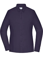 Daiber JN 1371 Popelínová halenka slim fit s dlouhým rukávem 02.1371 deep purple