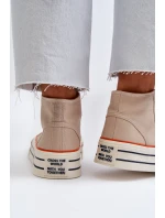 Dámské tenisky na platformě béžové Aineri