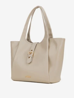 Taška shopper s přezkou NOBO BAG6010-015 světle béžová