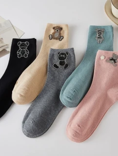 WiK SO&LI QY009-8 Dámské ponožky 060 Zirconia bear 35-42