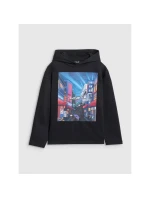 Chlapecká nepruhovaná mikina s kapucí 4F 4FJRAW25TSWSM2345-20S Chlapecká nepruhovaná mikina s kapucí 4F 4FJRAW25TSWSM2345-20S