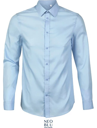 NEOBLU Blaise Men Mikro keprová košile s dlouhým rukávem 24.3182 soft blue