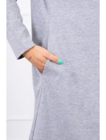 Dlouhá pláštěnka s kapucí šedá Dlouhá pláštěnka s kapucí šedá