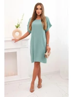 Šaty s kapsami  tmavá máta