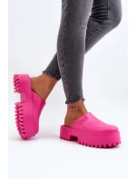 Dámské Žabky Na Masivní Podrážce Big Star NN274019 Fuksja