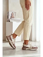 Dámské semišové tenisky Kobbo 66954 béžové