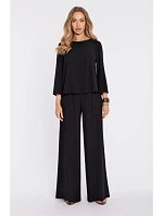 M905 Elegantní halenka s volnými rukávy - černá M905 Elegantní halenka s volnými rukávy - černá