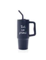 TEXT NA PŘÁNÍ - modrý cestovní termohrnek 900 ml  