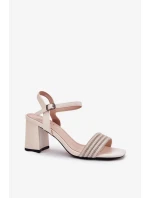 Sandály na podpatku model 213018 Step in style Sandály na podpatku model 213018 Step in style