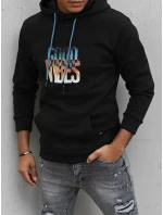 Pánská zateplená mikina s kapucí černá FashionStreet BX5377