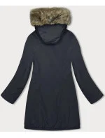 Tmavě modrá dámská zimní bunda (M-R45) Tmavě modrá dámská zimní bunda (M-R45)