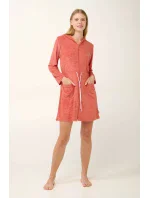 Vamp - Jednoduché šaty frottee s krátkými rukávy 20908 - Vamp Vamp - Jednoduché šaty frottee s krátkými rukávy 20908 - Vamp