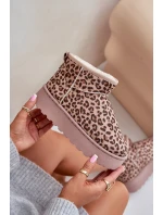 Dámské Sněhule S Leopardím Vzorem Na Platformě Zateplené Kožíškem Hnědé Xamella