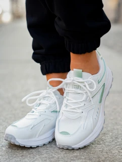 Dámské Sportovní Boty Big Star NN274A095 HI-POLY SYSTEM Bílá-Zelená