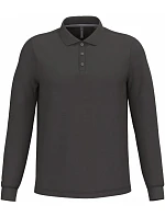 Kariban K 243 Pánské piqué polo s dlouhým rukávem 20.K243 dark grey