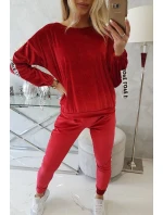 Láska velurová sada červená