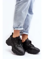 Dámské Sportovní Boty Sneakersy Masivní Černé Toderus